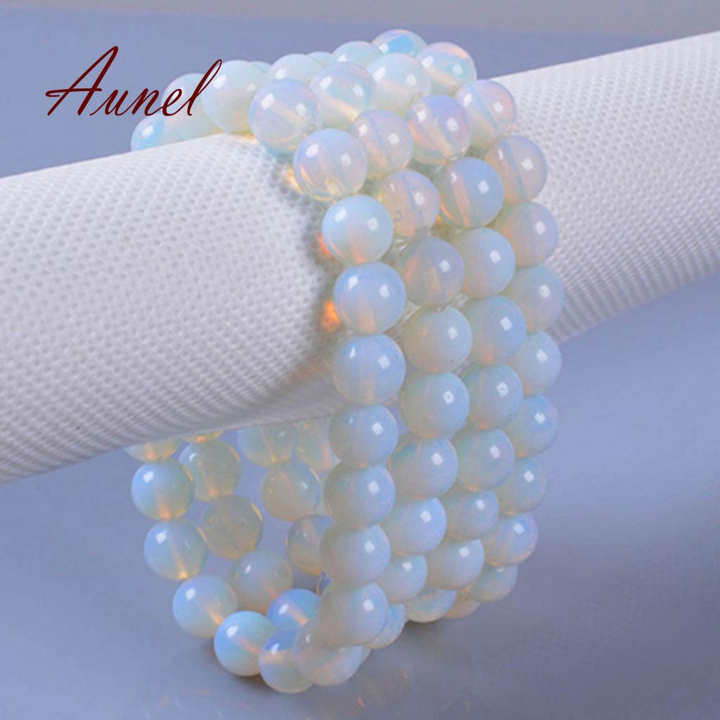 

8 мм круглые каменные бусины эластичный браслет ювелирные изделия