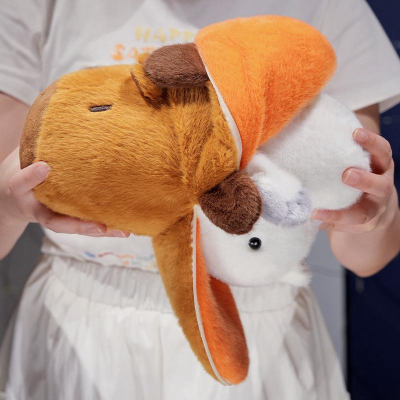 Pelican Capibala Flip Pushie Doll Double Side Capibara Plush Toy Transform Dolls 2-in-1 Kawaii Flip Children Birthday Gift
