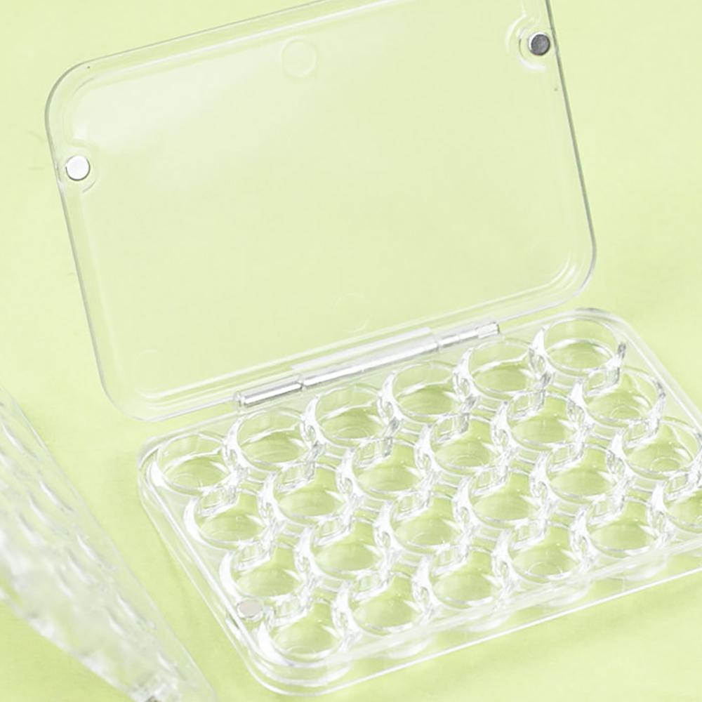 24 Grid 0.8ml Watercolor Pigment Packaging Box Portable Small Capacity Moisturizing Box Magnetic Seal