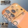 1-3PCS 3D Camera Protector For For Iphone 17 Pro Max Lens Glass For For Iphone 17Pro 17 Air Tempered Glass Black Circle Protective Case