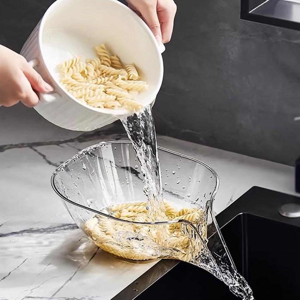 Versatile Vegetable Basket Multi-functional Draining Basket Acrylic Material Perfect for Kitchen Camping and Dining