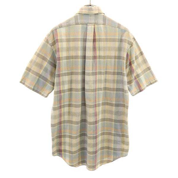 RRL 90s First black tag with three red stars Check Pattern Short sleeve shirt Men's Used