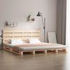 VidaXL Bed Frames 140x190 Cm Solid Pine Wood 3190505