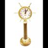 Antique Nautical Table Top Clock Vintage Maritime Ship Wheel Style Clock