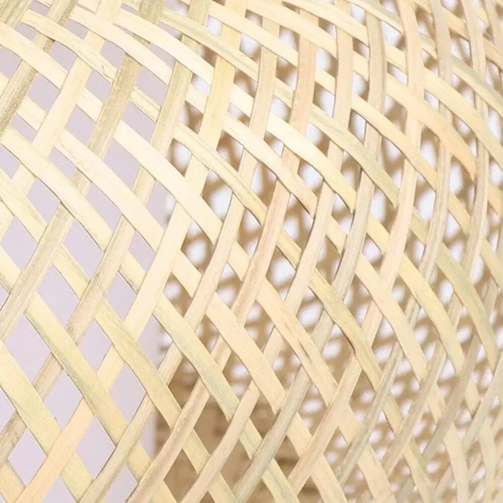 JOYINLED Chinese Style Bamboo Pendant Light 40/60CM Ceiling Light Fixture Woven Rattan Chandelier for Living Room Dining Room