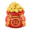 Chinese New Years Decoration Resin Money Tree Statues Blessing Bag Figurines Fengshui Ornament for Wealth Good Luck