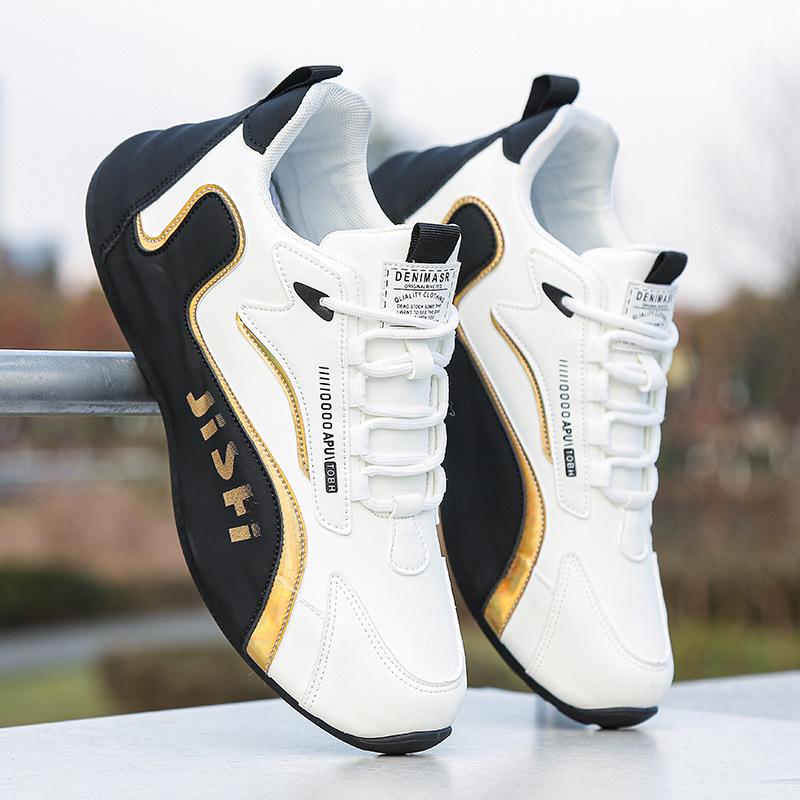 Men's Waterproof Leather Travel Shoes - Large Size, Non-Slip, All-Match Casual Sports Footwear for Autumn