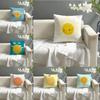 Fun Cartoon School Patterns For Children Pillow Case Cotton Linen Fabric Square Zipper Pillowcase Home Decorative Living Room
