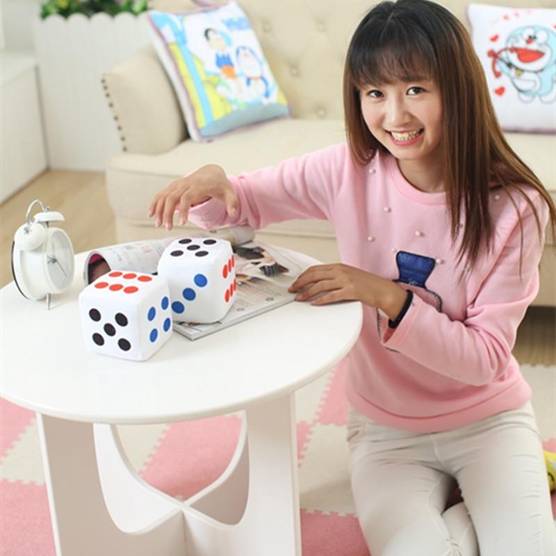 20cm Creative Dice Cloth Doll Pillow Plush Toys Children Gift Activities Fun Games Dice Game Toys