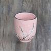 Japanese Tea Water Mug Handy Cup Hand-painted Ceramic Cherry Blossom Cups Creative Rough Ceramic Tea Cups  Coffee Cup