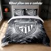 Athletic Bilbao Football Design Bed Bedding Set 1 Duvet Cover + 2 Pillowcases Soft Breathable Household Bed Linens