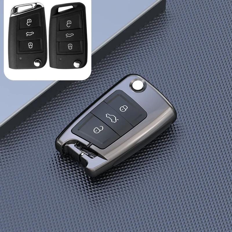 Car Key Holder Case Cover For Vw Volkswagen Passat B8 Cc Polo Tiguan Golf 7 Golf8 Mk8 Mk4 For Skoda A7 A5 Octavia Superb Yeti