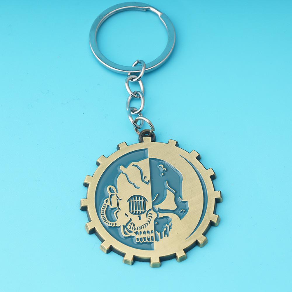 Warhammer 40K Adeptus Mechanicus Skull Cartoon Enamel Keyring