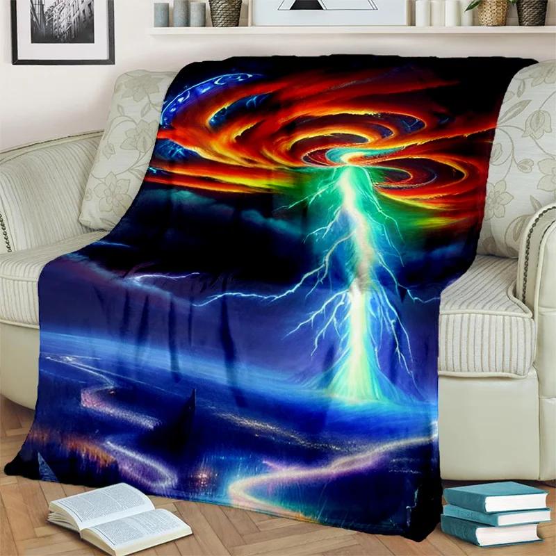 Dream Natural Tornado Cloud Twister Blanket,Soft Throw Blanket for Home Bedroom Bed Sofa Picnic Travel Office Cover Blanket Kids