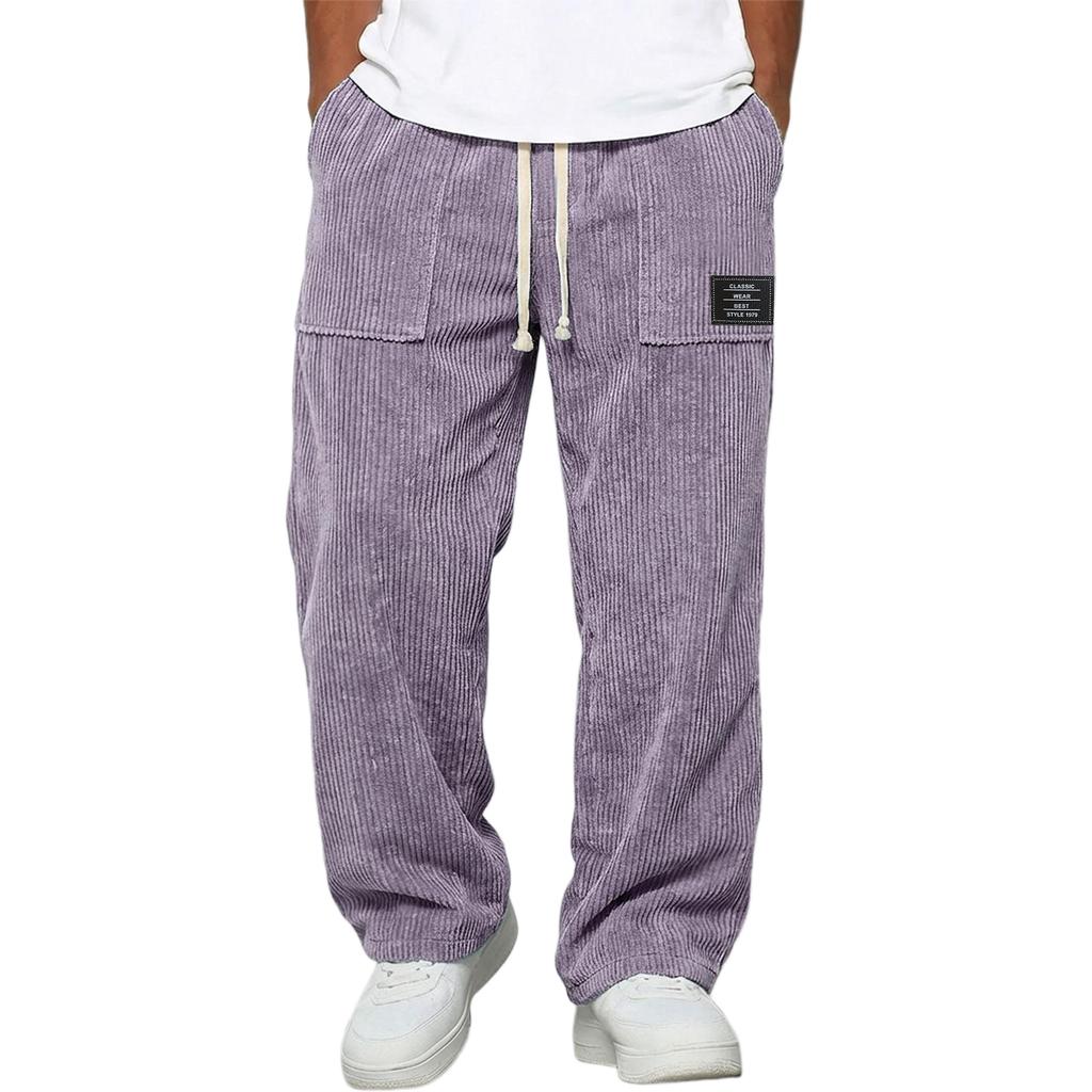 Herren Cord Straight Leg Freizeithose Modische Vielseitige Hose