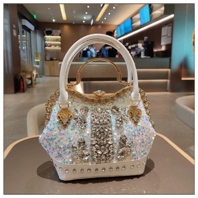 Handbag Fashion Temperament Women's Bag Sequins Inlaid with Diamonds New Light Luxury