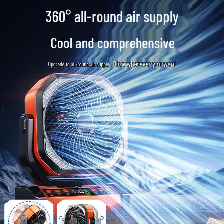 Portable DC Powered Oscillating Fan with Long Battery Life for Outdoor Camping
