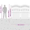 Garden Fence KAMPEN 240 X 228 Cm Mesh Powder Coated Steel
