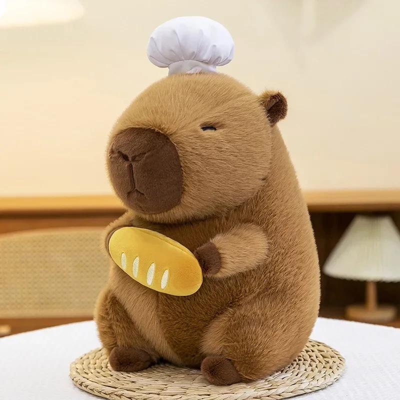 50cm Kawaii Chef Capibara Grote Pluche Speelgoedpop Schattige Capibara Zacht Knuffeldier Anime Pluizig Speelgoed Kamerdecoratie Kinderverjaardagscadeau 40cm