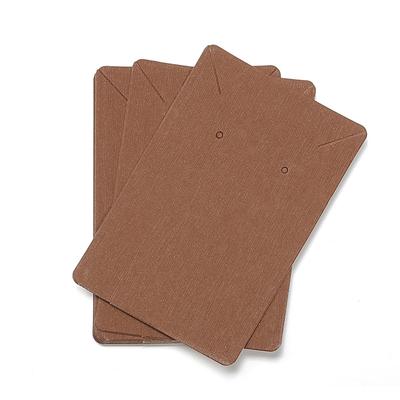 100 Pcs Earring Cards 6x9cm Blank Kraft Paper Tag with 100 OPP Bags for Displaying Necklaces