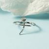 925 Sterling Silver Plated Sun Moon Sunflower Heart Rings for Women Original Flower Wedding Crystal Luxury Jewelry R5375