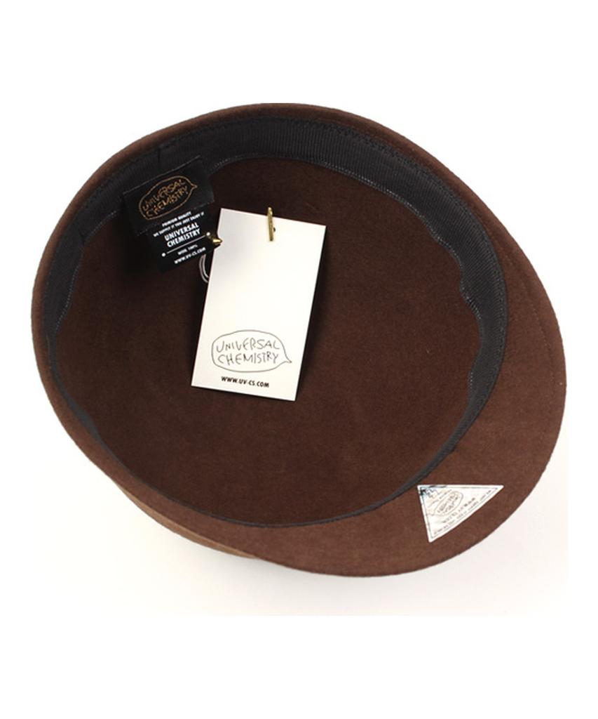 Yunibeosyeolkemiseuteuli Wool Brown Round Riding Cap