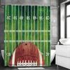 Tenda da Doccia Campo da Rugby Americano, Tenda da Doccia Decorativa per Bagno, Tenda da Doccia Impermeabile con Ganci