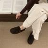 Woolen Boken Shoes Women's Autumn and Winter Velvet 2025 New Korean Version French Retro Flat Bottom One-pedal Thermal Cotton Shoes