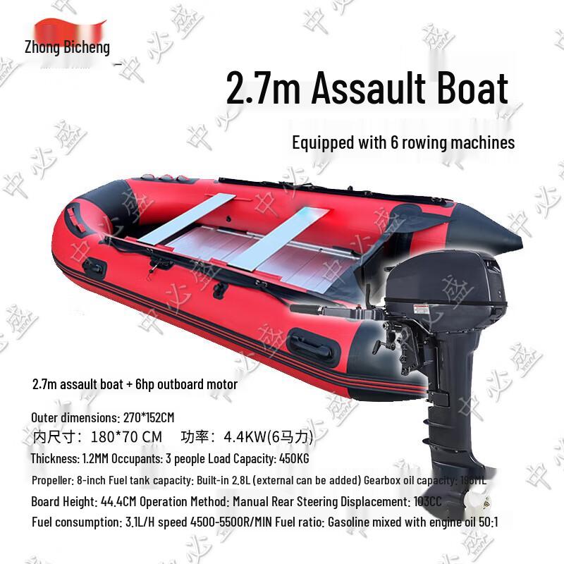 Zhongbisheng Inflatable Assault Boat with Outboard Motor