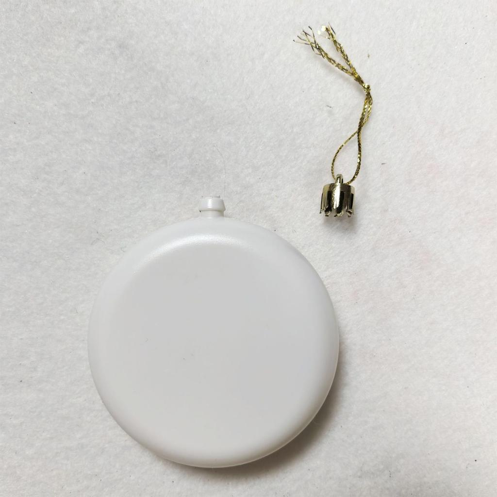 Christmas Tree Decoration Balls 12-pieces White Paintable Flat Sphere Blank White Ornaments Balls For Crafts Drawing For Indoor