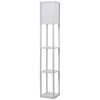 3-Tier Floor Lamp, Floor Light with Storage Shelf, Reading Standing Lamp with Acrylic Shade for Living Room, Bedroom, Kitchen, Dining Room, Office