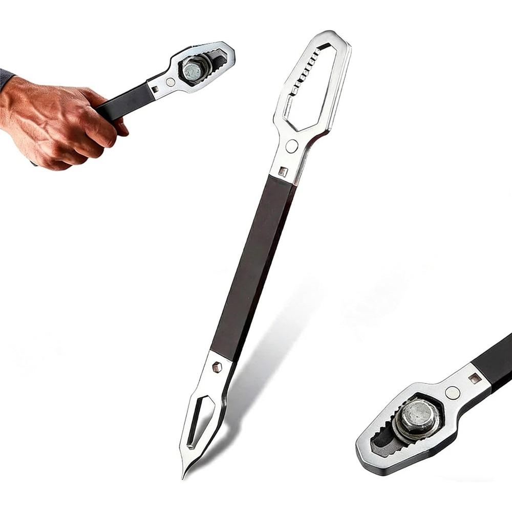 Double-headed wrench, self-adjusting universal wrench, double-ended design, multi-function self-tightening wrench