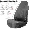 Car Seat Covers for Trucks Waterproof Driver Seats 1pcs Coveralls Truck Bucket Black Protection Seats Covers Fits Pickup/SUV/RV/Van
