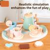 Wooden Afternoon Tea Cookies Cups Tableware Set Children Toys For Imaginative Pretend Play