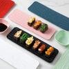Vassoi Lunghi per Sushi in Melamina Riutilizzabili Superficie Testurizzata Resistenti alla Rottura Per Ristoranti Giapponesi Feste Sushi a Casa