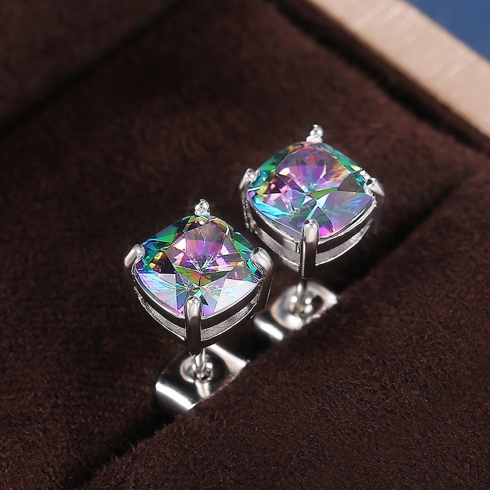 

Nice 2ct Moissanite Earrring Charms 925 Sterling Silver Simplicity Exquisite For women Jewelry Wedding Plated 18K White Gold