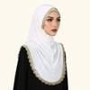 Long Hijabs Shawl Embroidered Lace Headscarf Fashion Wraps Shawl  Female