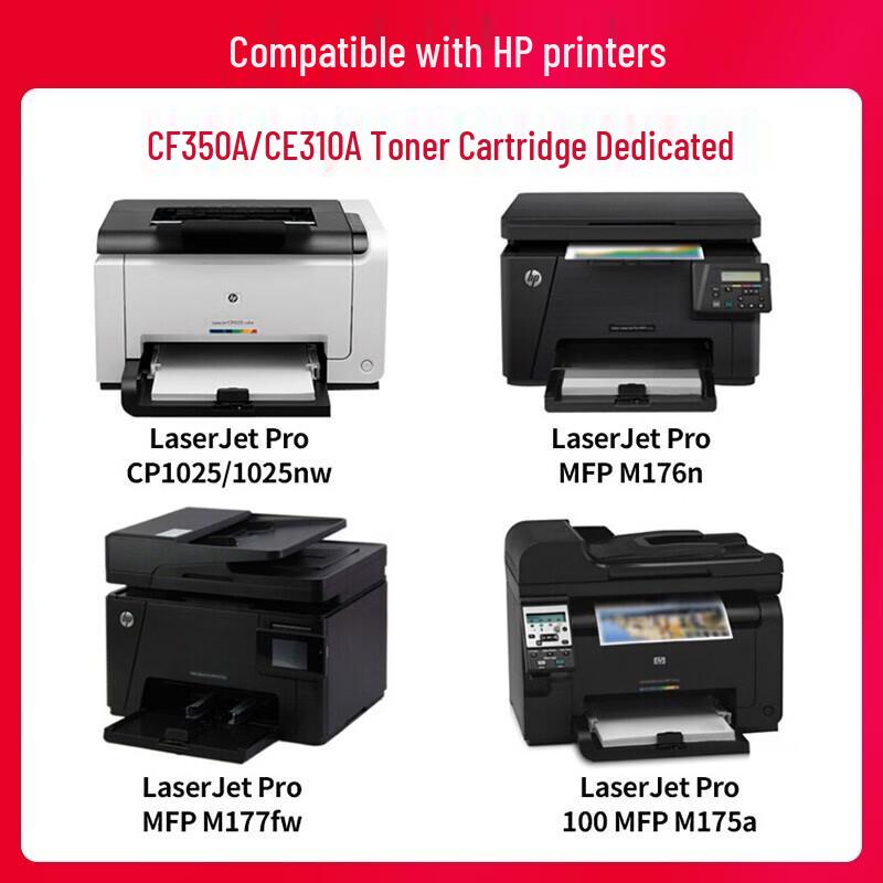 Compatible HP CE310A Series 4-Color Toner Cartridge Set