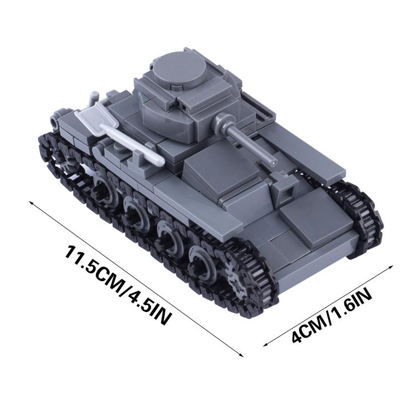 MOC Jucării WW1 WW2 Vehicul Tanc Model Cărămizi de Construit Soldat German SUA Tancuri Tun Anti-tanc Mini Cărămizi Jucării Armată Copii