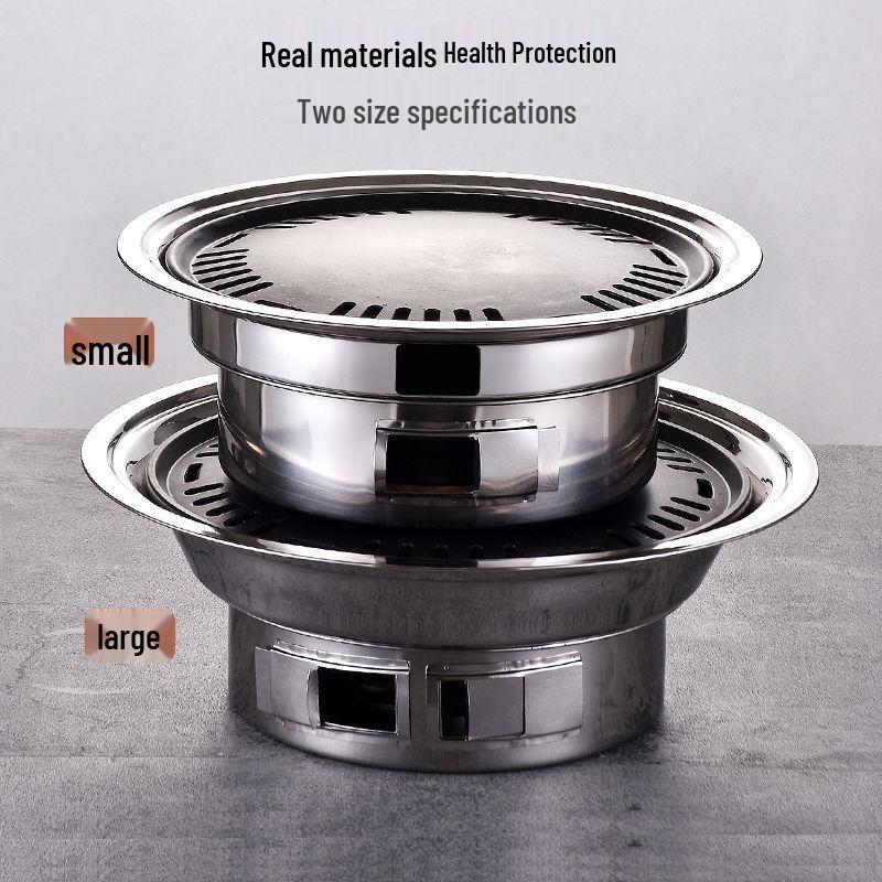 Smokeless Charcoal Grill Set with Tea-Boiling Feature, Ideal for Outdoor and Household Use.