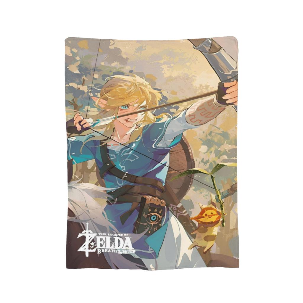 Z-Zeldas Breath Of The Wild Blanket Plush Funny Breathable Throw Blanket for Bed Sofa Decoration,