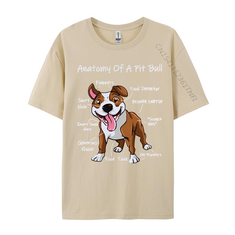 Anatomy Of A Pitbull Vintage Tshirt Black Cosie T Shirts for Men Cotton Tops Shirts Hip Hop Prevalent 3d Printed T Shirts