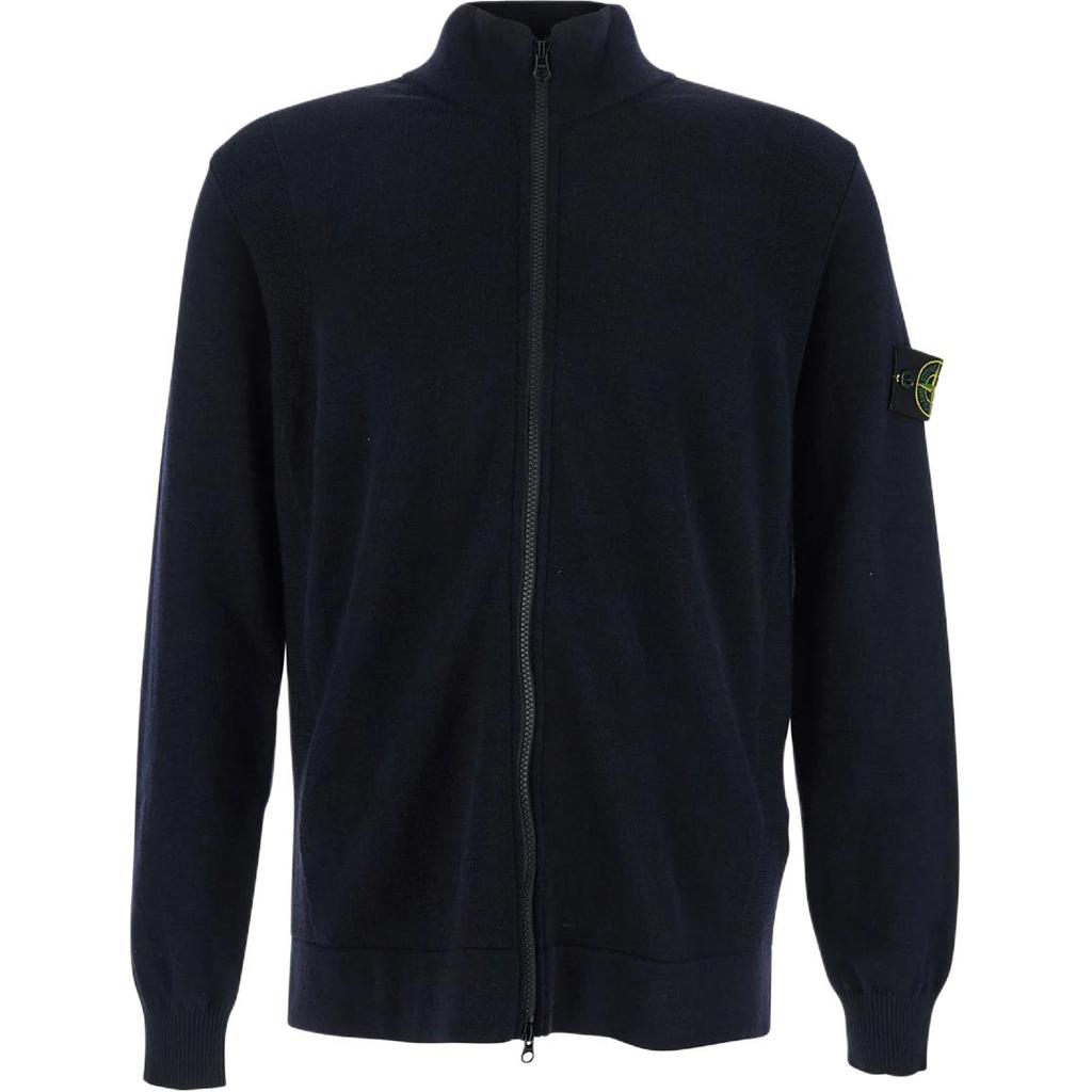 STONE ISLAND Logo Patch Zip Up Cardigan K2S155100062S00A1-V0020