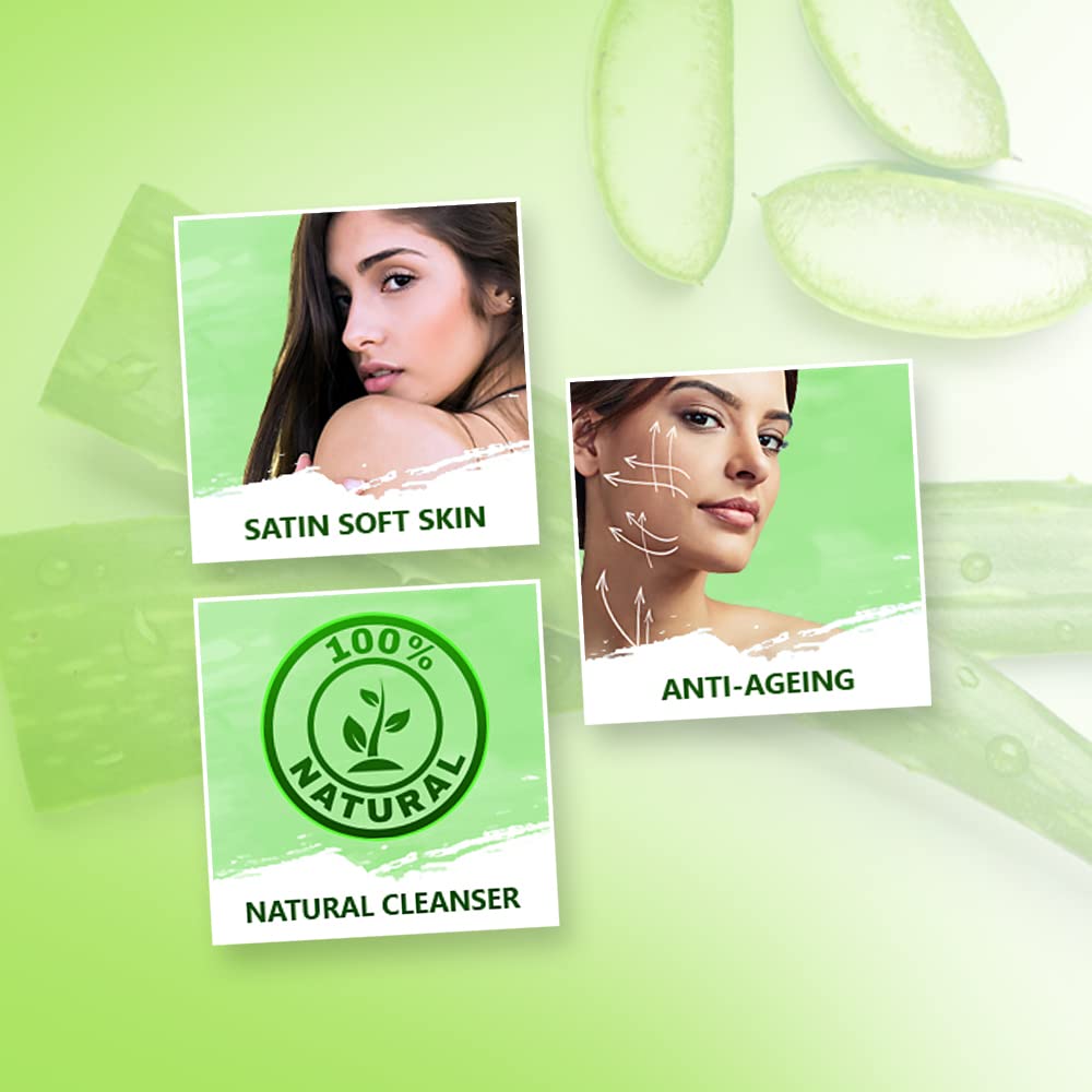 Solig Aloe Vera Ringblomma & Vitamin-E Badtvål 75g X Förpackning med 6 för Mjuk Smidig Glödande Hud