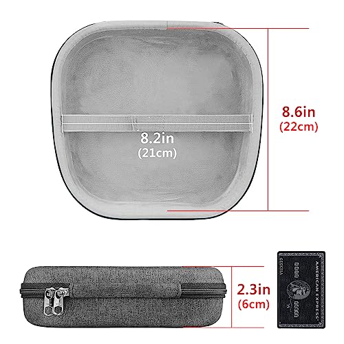 Geekria Case Shield Headphone Case, Compatible Hard Shell Travel Case for Apple AirPods Max with Storage Pouch (Dark Gray)