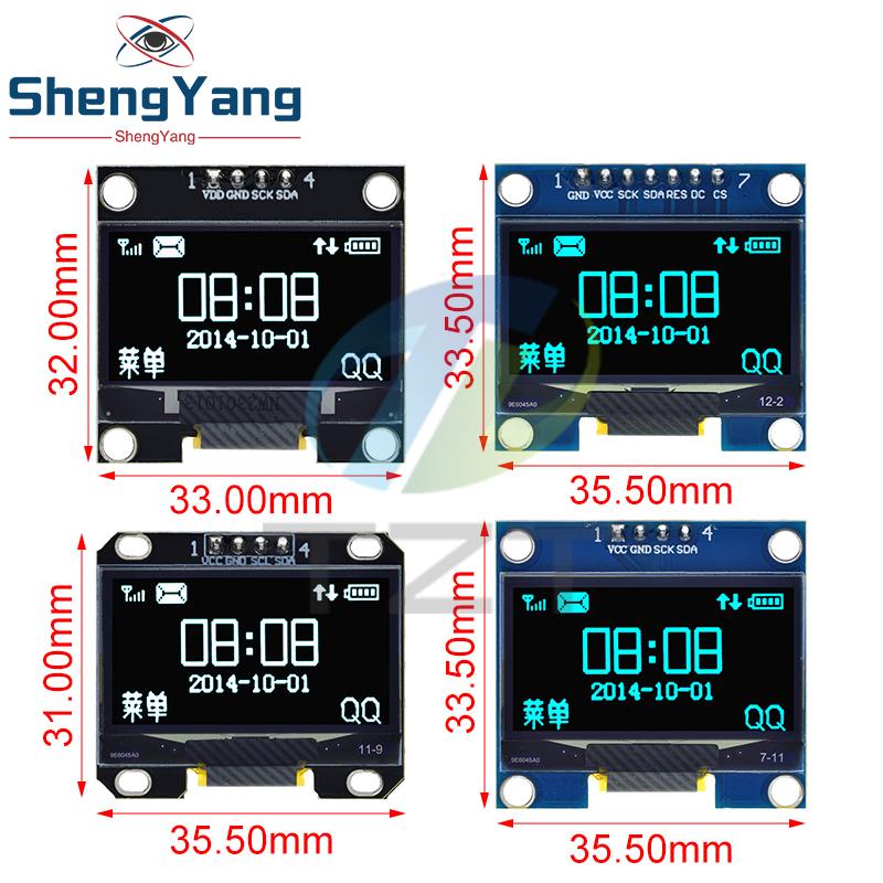 TZT 1,3 Zoll OLED-Modul SPI/IIC I2C Kommunikation weiß/blau Farbe 128X64 1,3 Zoll OLED LCD LED Display-Modul 1,3" OLED-Modul