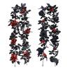 Artificial Black Rose Vine Lifelike Simulated Rattan Fake Leaves Gothic Halloween Garland Home Party Scene Halloween Decorations