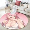 Franxx Zero Two Round Area Rug Carpet Rug For Living Room Bedroom Sofa Playroom Decor Nonslip Floor Mat