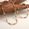 S925 Silver Natural Tourmaline White Crystal Color Treasure Necklace Women'S Personality Advanced Sense Handmade Beaded Temperament Clavicle Chain