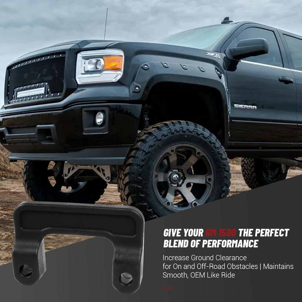2" Leveling Kit for 2007-2018 Chevy/GMC 1500 | 07-21 SUV - 1307 (2007-2018 Silverado,Sierra 1500 2WD/4WD | 2007-2013 Avalanche 1500 2WD/4WD |